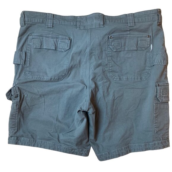 Duluth Trading Co. Flex Fire Hose Cargo Shorts 48 Relaxed Fit Gray Mens 97% Cott - Picture 3 of 6